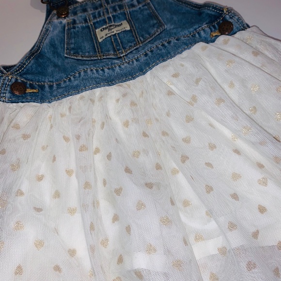 Oshkosh denim gold heart dress sz 24 months - Picture 3 of 5